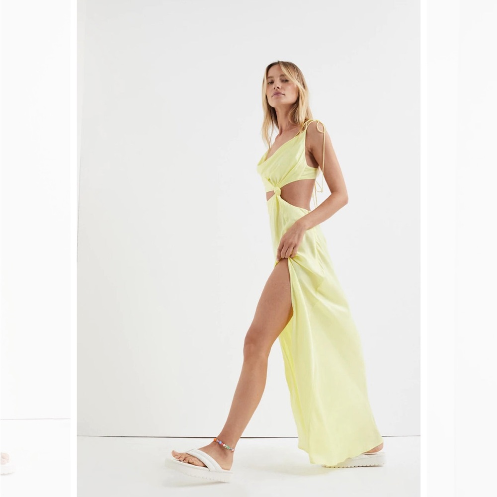 For Love And Lemons Yellow Maxi Dress